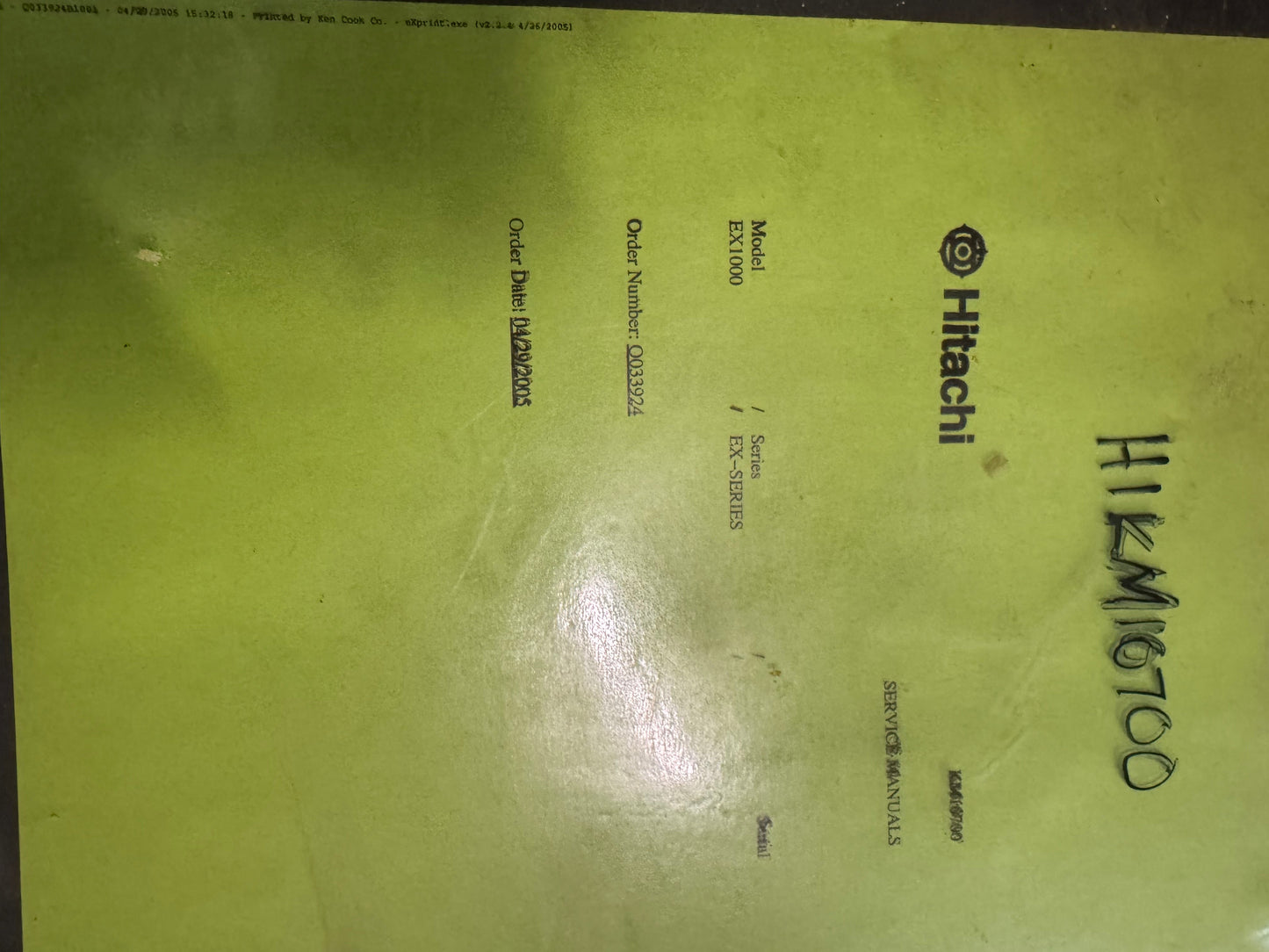 HITACHI MANUALS each